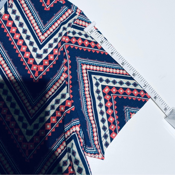 JAMIE & LAYLA Short Sleeves Round Neckline Geometric Print Midi Dress Sz L NWOT - Picture 9 of 10